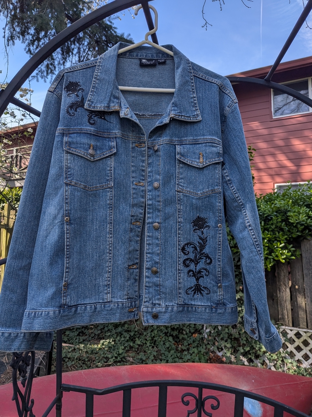 Beautiful Sunburst Jean Jacket